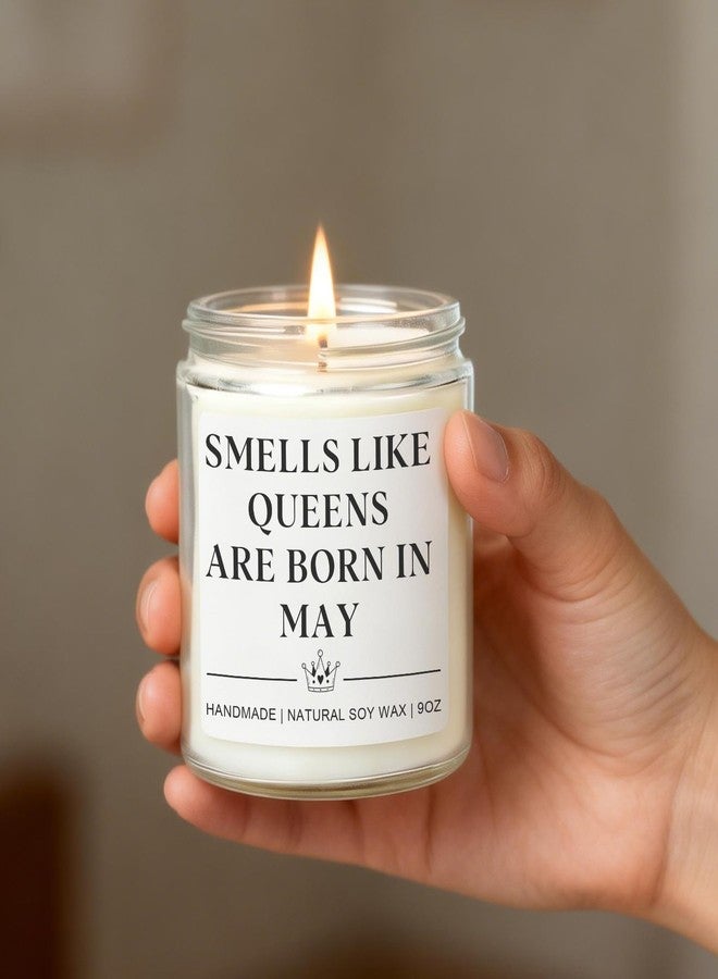 RIZOOCE May Birthday Gifts for Women and Men - 'Queens are Born in May' Candle, Funny 20th 30th 40th 50th Birthday Gift Ideas for Mom Wife Sister Girlfriend Best Friend - Image 3