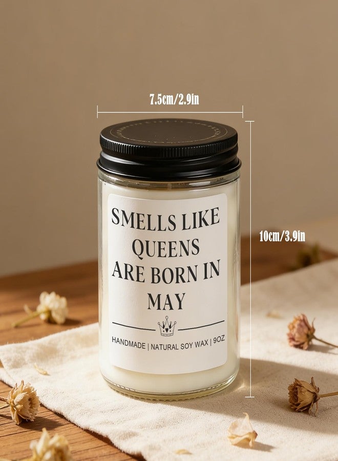 RIZOOCE May Birthday Gifts for Women and Men - 'Queens are Born in May' Candle, Funny 20th 30th 40th 50th Birthday Gift Ideas for Mom Wife Sister Girlfriend Best Friend - Image 5