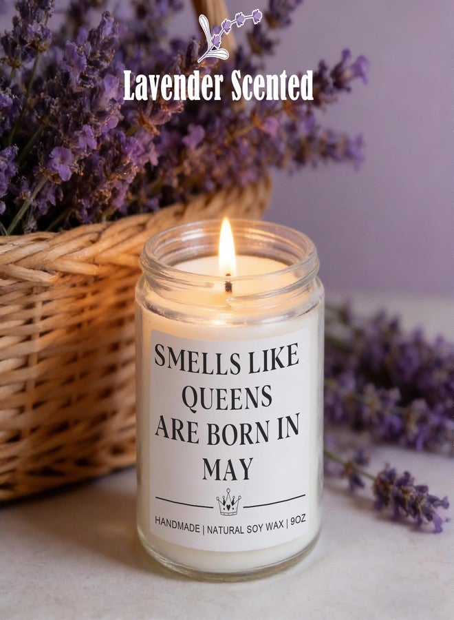 RIZOOCE May Birthday Gifts for Women and Men - 'Queens are Born in May' Candle, Funny 20th 30th 40th 50th Birthday Gift Ideas for Mom Wife Sister Girlfriend Best Friend - Image 4