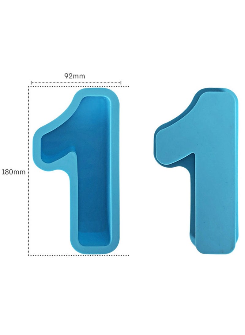 قالب سيليكون متعدد الأغراض بشكل الحرف 1 كبير – مثالي للراتينج الإيبوكسي، الشوكولاتة، الشمع، والصابون – مقاوم للحرارة ومرن لمشاريع الحرف اليدوية والخبز الإبداعي - Image 1