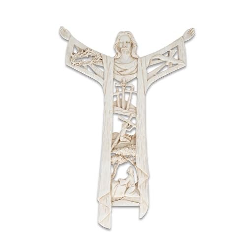 Dicksons صليب دكسون المسيح القائم قصة الجلجثة 11 بوصة من الراتنج الخشبي - Image 1