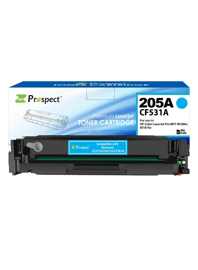 Prospect Toner 205A CF531A Cyan Laser Compatible with HP 205A CF531A for Printers HP Color LaserJet Pro MFP M180n M181fw ( Cyan ) - Image 1