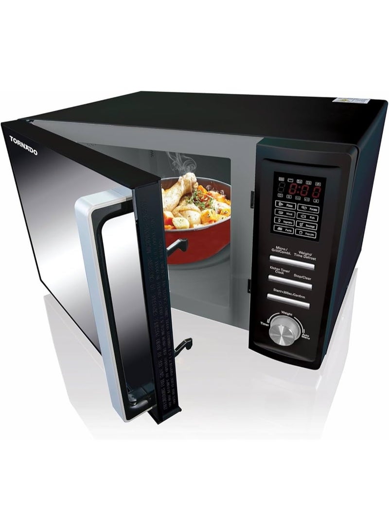 تورنيدو ميكروويف 36 لتر بالشواية - 1000 واط - 8 قوائم - أسود (MOM-C36BBE-BK) - Image 1
