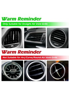 SYOSI 20pcs Car Air Conditioner Vent Outlet Trim Car Interior Moulding Trim Chrome PVC Car Interior Trim Vent Outlet Trim Decoration Strip for All Straight Air Vent Outlet (Silver)  - Image 4