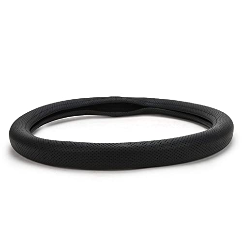 Zapcart Faux Leather Extra Grip 12 Flat Bottom D-Shape Anti-Slip Steering Wheel Cover Compatible with Renault Kiger, Black - Image 3