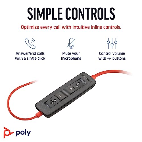 Poly Blackwire 3210 Wired Headset, Noise-Canceling Mic, Single-Ear Design, Connect to PC/Mac via USB-C or USB-A, Works with Teams & Zoom, Amazon Exclusive (9P7X7AA) - Image 3
