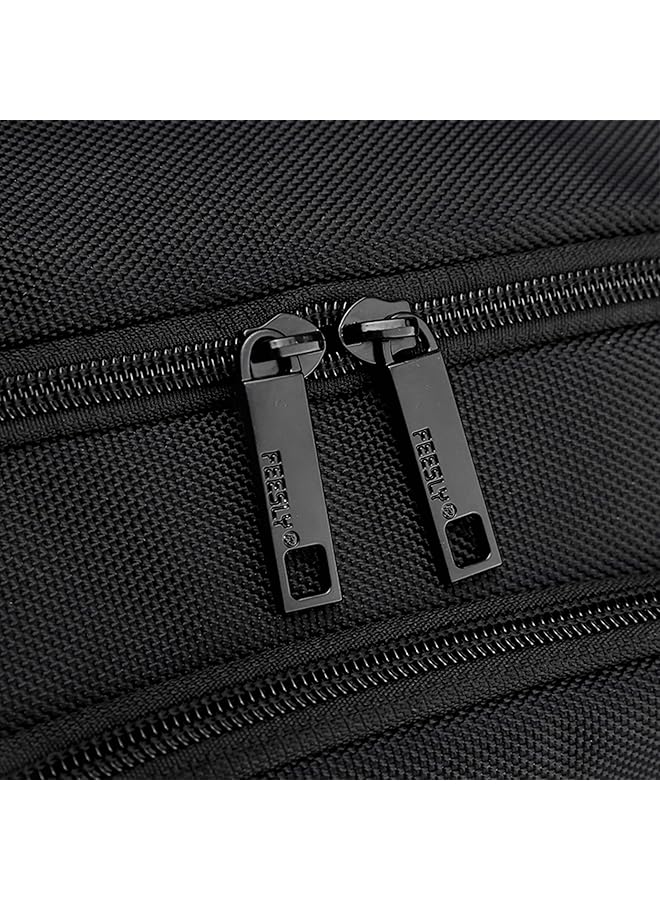 HIKE 16.5 Inch Durable Laptop Backpack Waterproof Business Casual Daypack with Built in USB Port for Men Women in Travel Office School College HK2201 (Black) - Image 4