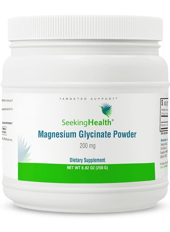 Seeking Health مسحوق جليسينات المغنيسيوم، 200 ملغ لكل حصة، شكل خلات ثنائي الجليسين المتاحة حيوياً، دعم النوم والاسترخاء، طاقة طبيعية، نباتي (100 حصة)* - Image 1