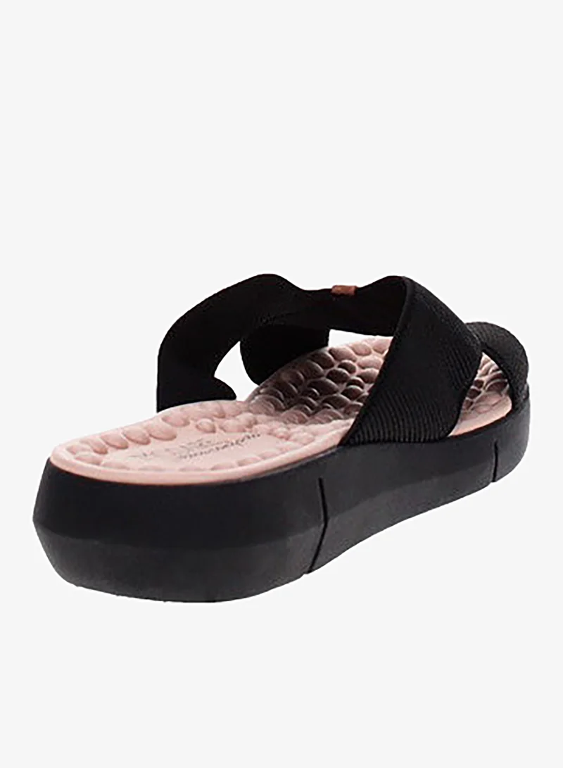Modare Black Modare Ladies Flat Comfort Sandals Black | Made In Brazil for Women | Best Price UAE