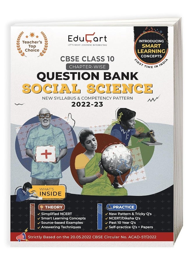 null - Educart CBSE Class 10 SOCIAL SCIENCE New Question Bank Book For 2022-23 (Includes Past Years, Latest Syllabus and Pattern 2023) Edubook - Image 1