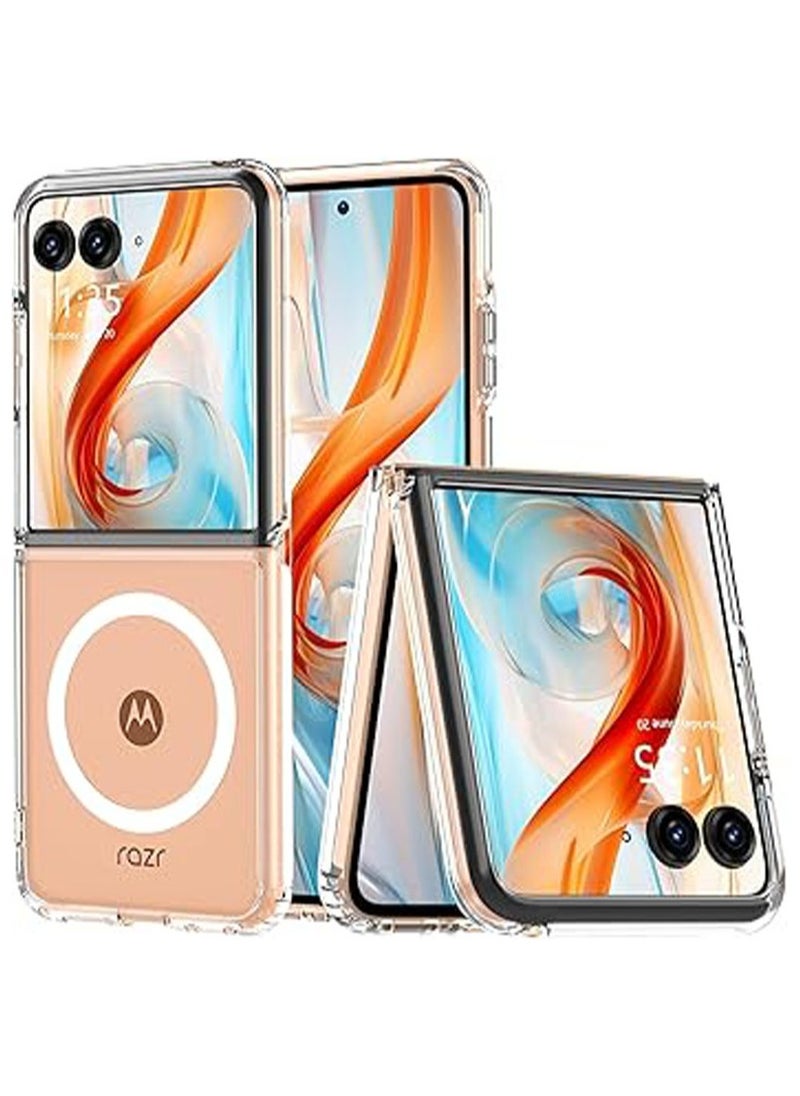 General - Magnetic Case Compatible with Motorola Razr 50 Ultra, Transparent Hard PC Shockproof Yellowing Anti-Scratch Cover For Razr 50 Ultra - Image 1