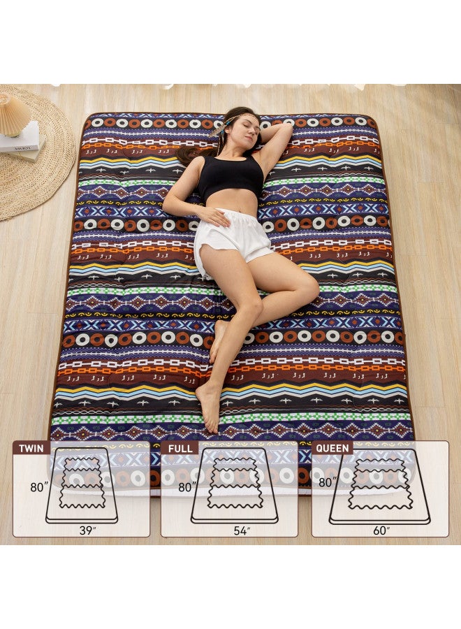 DR.FUTON Dr.Futon Japanese Floor Futon Mattress Extra Thick Folding Roll Up Bed Topper Mat for Guest,Lounger and Tavel  - Image 1