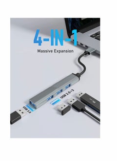 Y&D USB Hub, KASTWAVE 4 Port 3.0 2.0 Hub Splitter for Laptop, iMac Pro, MacBook, U Disk, Multiport Mini Adapter Expander w/Aluminum Shell Ultra Slim Portable Charging Supported  - Image 2
