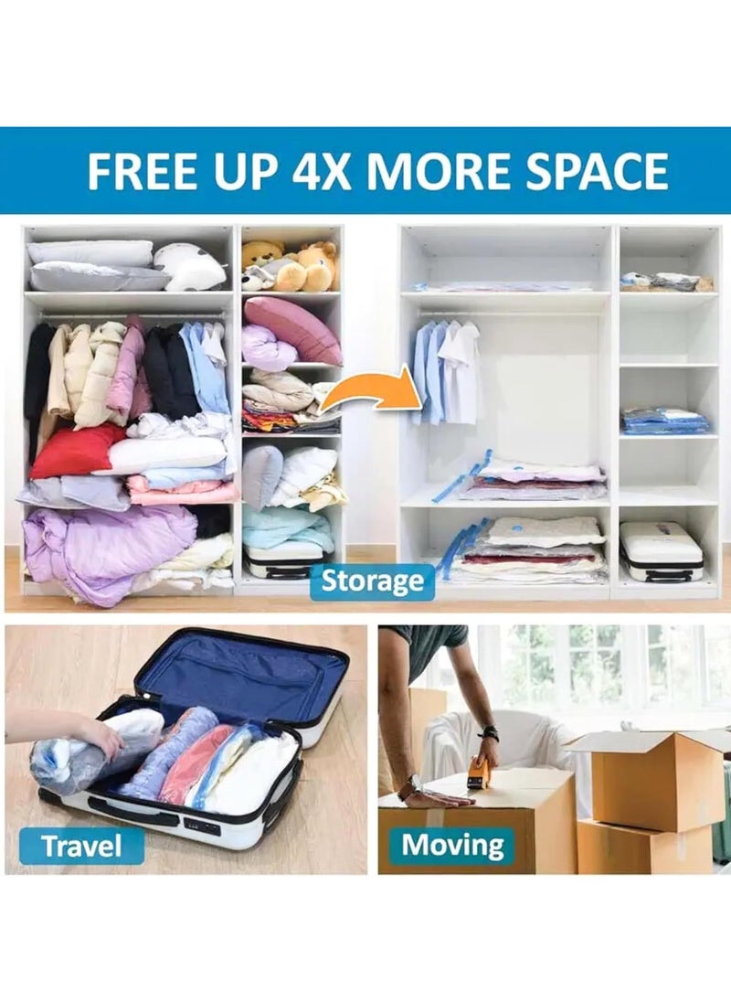 Vacuum Storage Bags with pump Sealer Bags for Clothing, Saver Bags, Sealer Bags for Clothes, Duvets, Bedding, Pillows, Blankets, Curtains, Comforters, Travel (1J+ 2L +2M) - pzsku/Z2E31E50303F54626A4ACZ/45/_/1735376045/f3658e1b-d3d3-4d5b-9a15-6da7648269c5