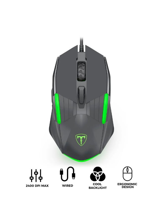 T-DAGGER Blaze 2400DPI Ergonomic Gaming Mouse (T-TGM116) - Image 1