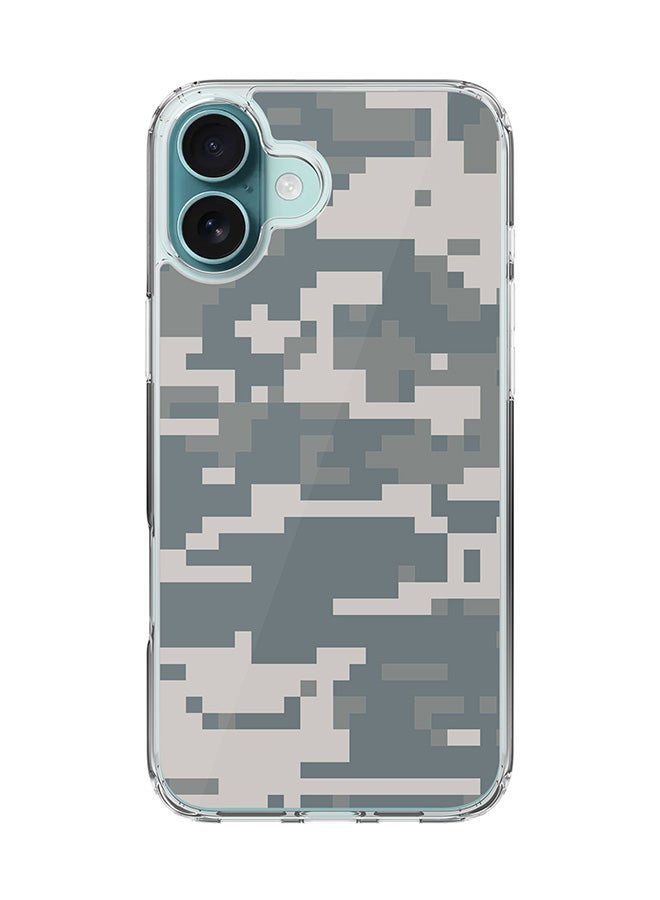Stylizedd For iPhone 16 Plus Case [Compatible with MagSafe] Slim Magnetic cover Clear Phone Case - Digital Camo FP  - Image 1