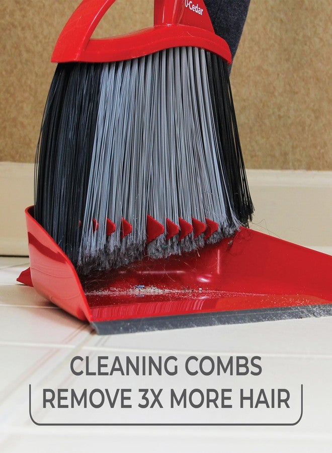 o cedar O-Cedar Pet Pro Broom with Step-On Dustpan | Remove 99% with One Sweep | DustPan Removes 3 Times More Pet Hair | Quiet Cleaning Tool for Cat and Dog Owners - Image 2