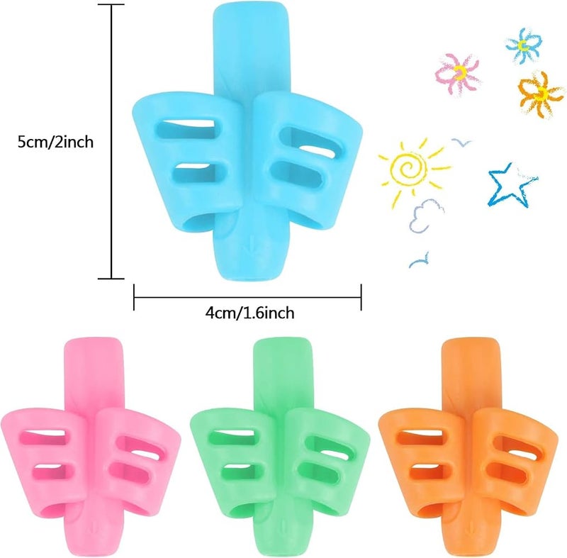 SANNIX 32 Pack Pencil Kids Grips for Kids Handwriting, Pencil Holder for Kids, Handwriting Grip, Ergonomic Training Pencil Pen Grips, Writing Tool for Toddlers Preschoolers, Children - Image 2