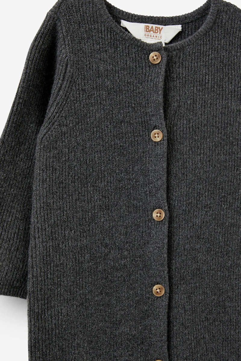كوتون اون Organic Blend Knit Long Sleeve Romper