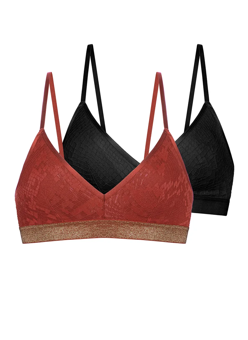 دورينا 2 Pack Shimmer Band Detail Bralette