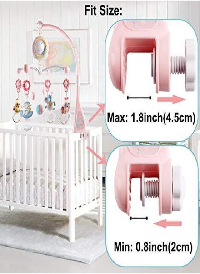 Mini Tudou - Baby Musical Crib Mobile with Timing Function Projector and Lights,Hanging Rotating Rattles and Remote Control Music Box with 150 Melodies,Toy for Newborn 0-24 Months - Image 1