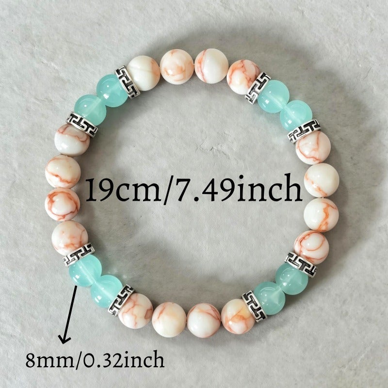 Gui Yi Qi Xing Gaiyi Qixing Geometric Red & Green Glass Alloy Bracelet - Wholesale  Price - Image 2