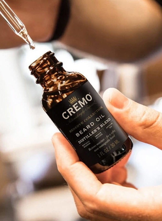cremo Beard Oil, Distiller's Blend (Reserve Collection), 1 fl oz - Restore Natural Moisture and Soften Your Beard To Help Relieve Beard Itch - Image 2