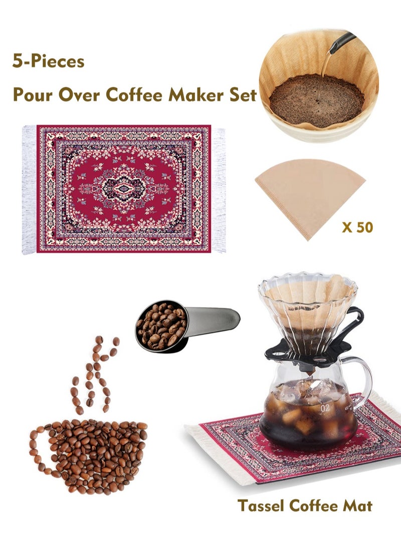 Old_Feller V60 Set 5 Piece Coffee Drip Set Pour Over Coffee Maker Set - Image 1