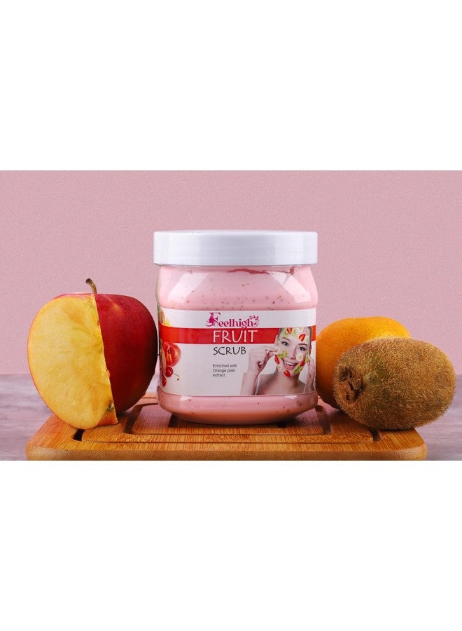FEELHIGH مجموعة مقشر الوجه بالفواكه 500 مل غنية بمستخلص الفواكه المختلطة و جل الألوة فيرا مقشر 500 مل غني بإنزيمات الفواكه المتعددة و مستخلص الألوة فيرا 500 مل عبوة 2 للرجال والنساء مجموعة العناية بالوجه - Image 4