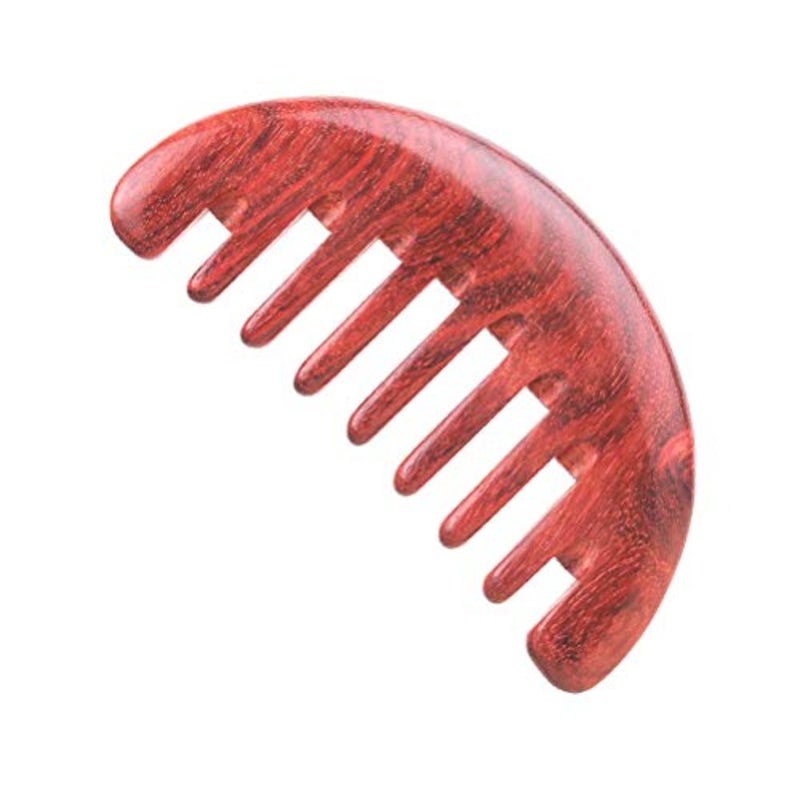 Head Massage Combing Meridians And Collaterals And Breast Massage Wood Comb Ebony Wide Teeth African Sandalwood - Image 1