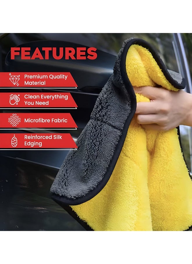 Fezora Yellow & Black Microfiber Cleaning Cloth - Image 5