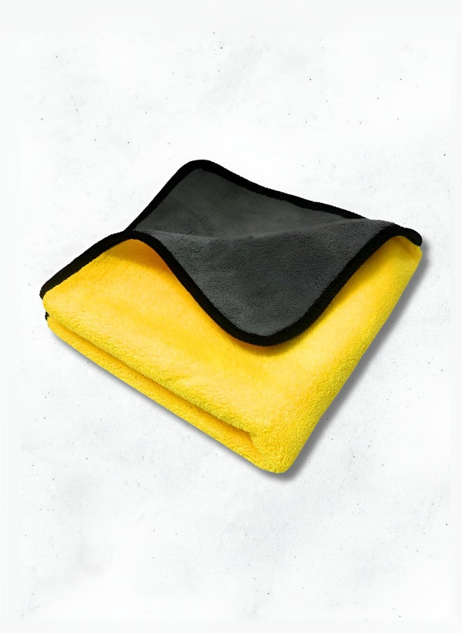 Fezora Yellow & Black Microfiber Cleaning Cloth - Image 1