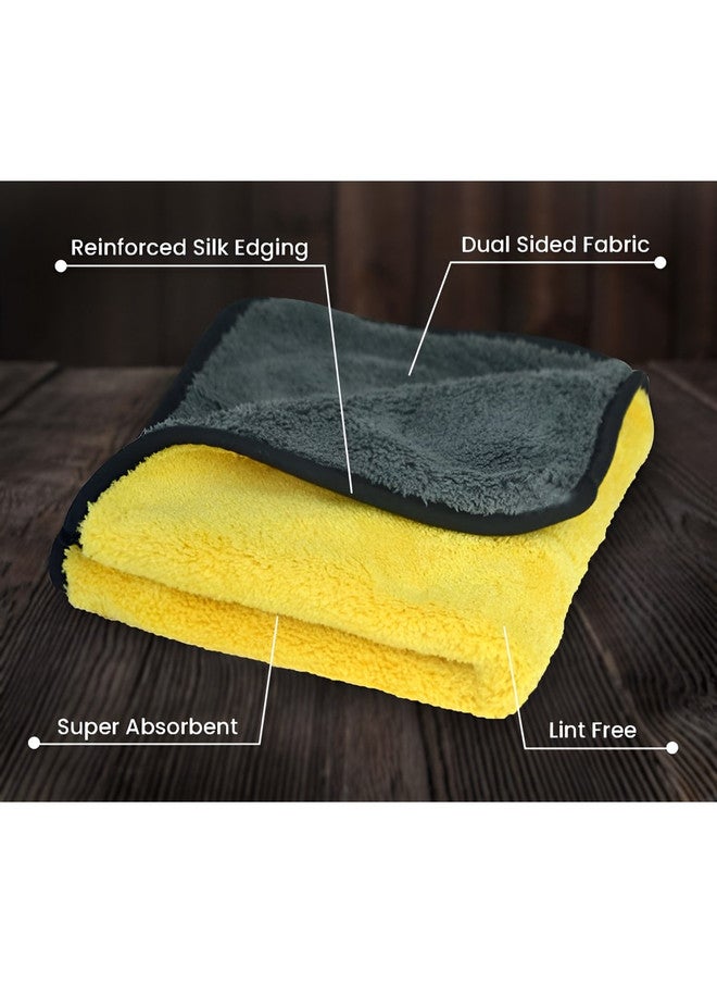 Fezora Yellow & Black Microfiber Cleaning Cloth - Image 3