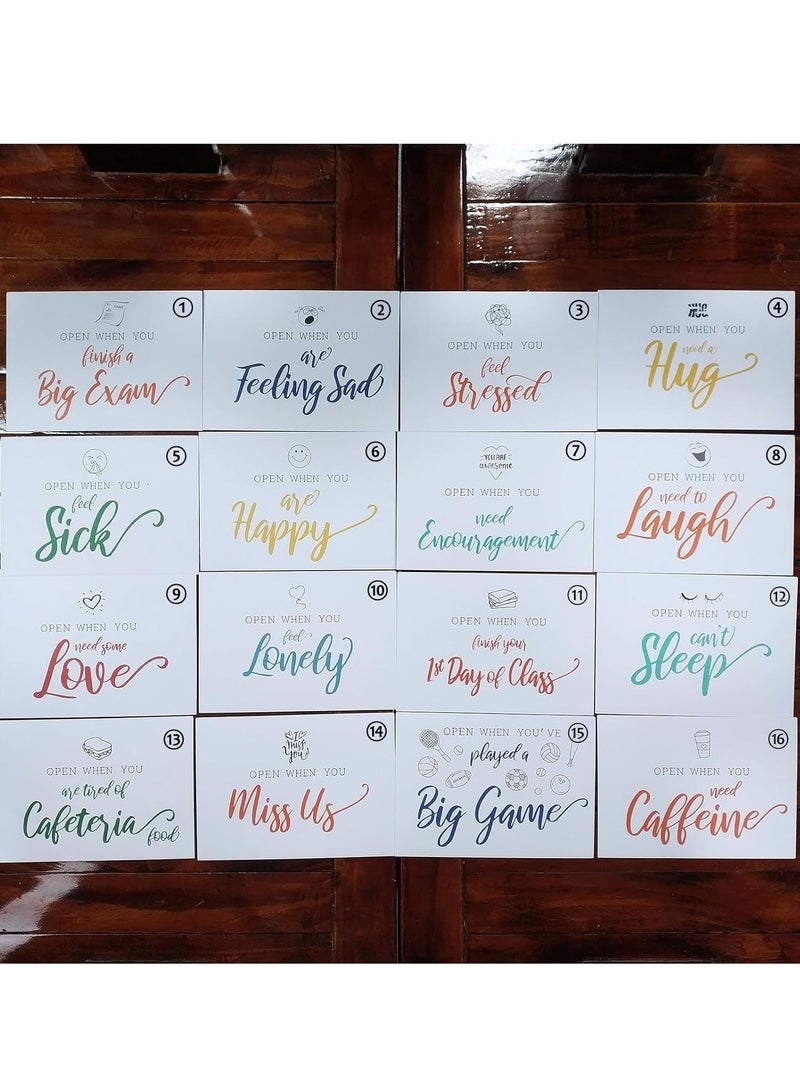 SOLARAE Open When Envelopes,16 Pieces Romantic Long Distance Relationship Gift, Colorful Open Letters Leaving Gift, University College Care Package, Leaving Home Gift for Daughter, Son, Boyfriend, Girlfriend - Image 4