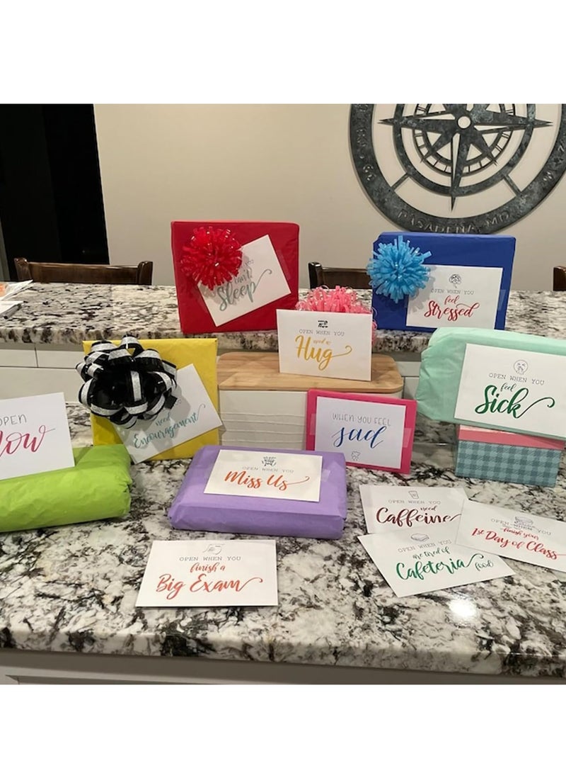 SOLARAE Open When Envelopes,16 Pieces Romantic Long Distance Relationship Gift, Colorful Open Letters Leaving Gift, University College Care Package, Leaving Home Gift for Daughter, Son, Boyfriend, Girlfriend - Image 3