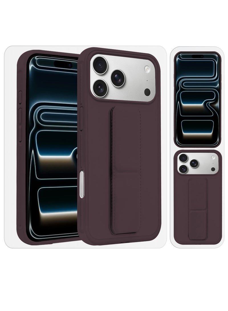CATANES Premium PU Leather Case for iPhone 17 Pro with Stand Function Shockproof and Anti Scratch Finger Grip - Image 5