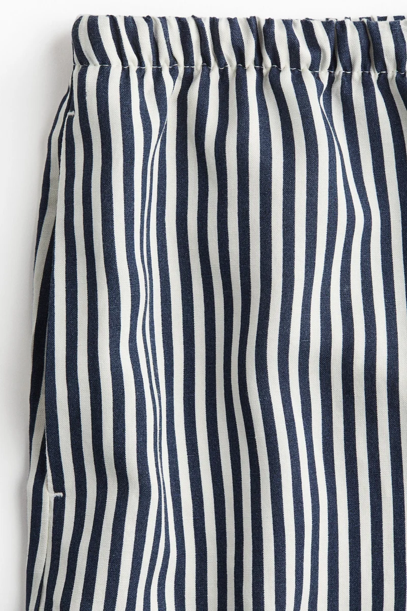 H&M Linen-blend drawstring shorts