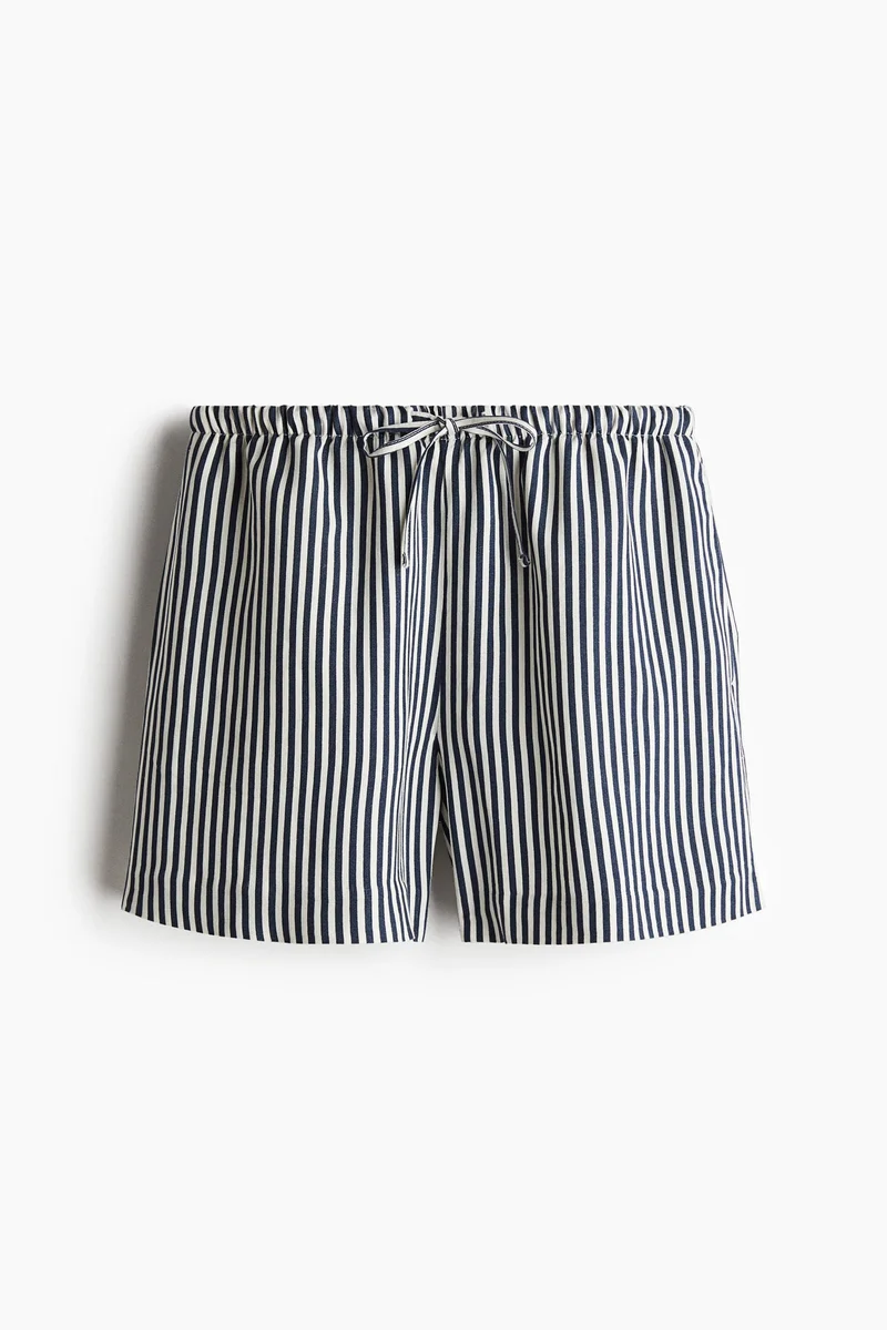 H&M Linen-blend drawstring shorts