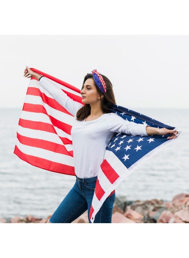 CEALXHENY - 4Th Of July Headbands For Women 4Th Of July Accessories American Flag Patriotic Headbands Rhinestone Pearl Knotted Headbands Beads Embellished Jeweled Headbands Holiday Gifts (Us Flag A) - Image 1