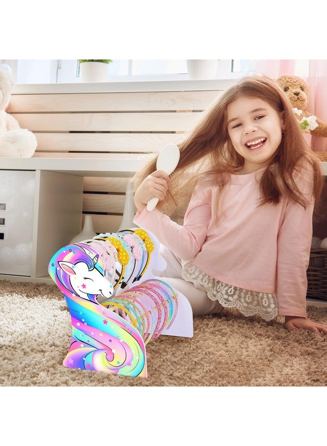 FIOBEE Girls Headband Holder Organizer Unicorn Headband Storage Hair Accessories Organizer Hairband Display Stand Home Room Decors for Kids - Image 4