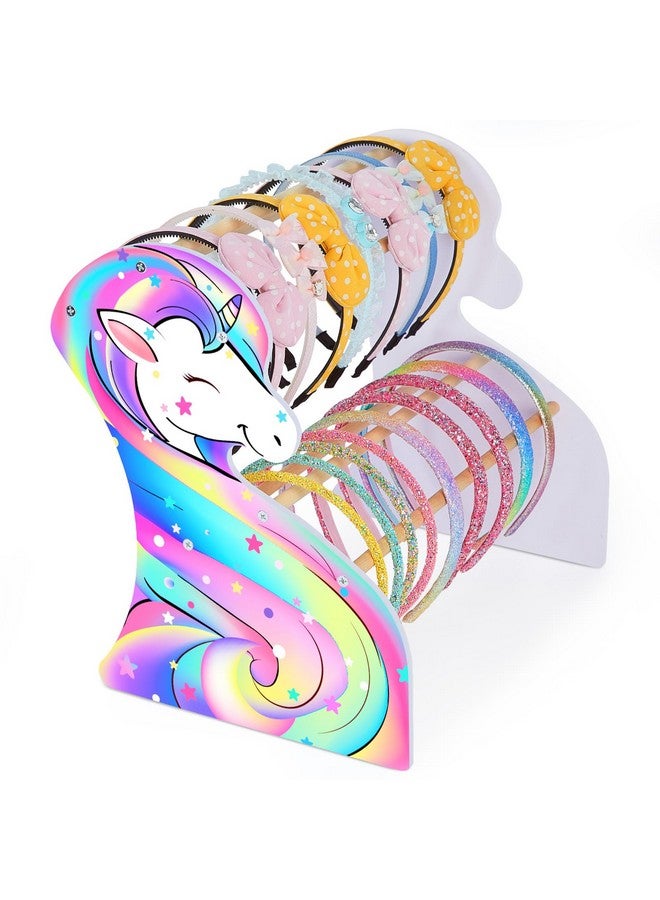 FIOBEE Girls Headband Holder Organizer Unicorn Headband Storage Hair Accessories Organizer Hairband Display Stand Home Room Decors for Kids - Image 1