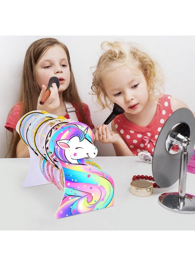 FIOBEE Girls Headband Holder Organizer Unicorn Headband Storage Hair Accessories Organizer Hairband Display Stand Home Room Decors for Kids - Image 2