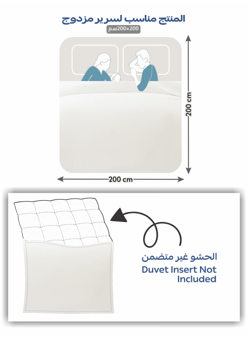 Donetella Solid Duvet Cover Set, Fits 200 × 200 cm Bed, King Size 6-Piece Set, Brushed Microfiber Without Filler - Image 3