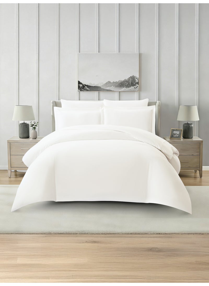 Donetella Solid Duvet Cover Set, Fits 200 × 200 cm Bed, King Size 6-Piece Set, Brushed Microfiber Without Filler - Image 1