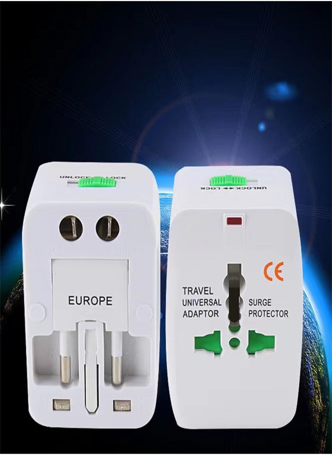 2-Pack Universal Travel Adapter, All-in-One International Power Adapter, Plug Adapter Travel Adapter