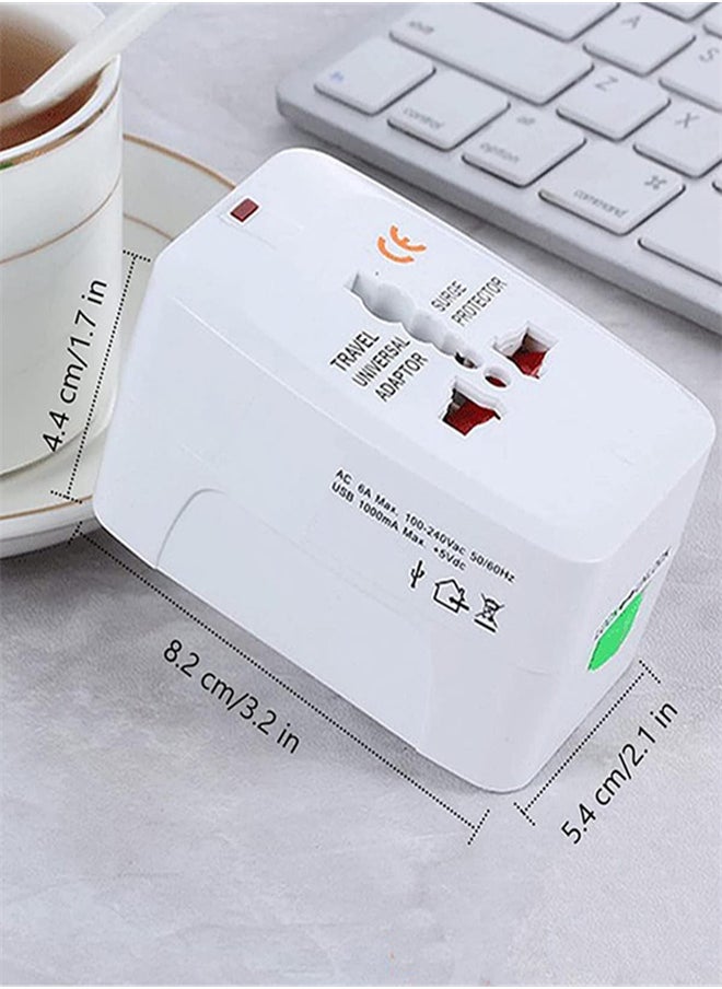 2-Pack Universal Travel Adapter, All-in-One International Power Adapter, Plug Adapter Travel Adapter