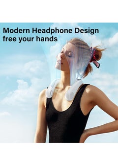 Generic HandFan 5000mAh Portable Neck Fan, Bladeless Wearable Personal Fan, Rechargeable Neckband Fan,  - Image 2