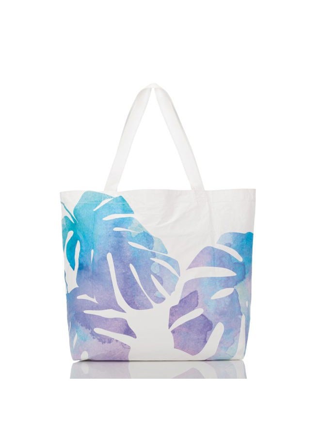 ALOHA Collection Monstera Reversible Tote in Dawn | Lightweight, Compact, and Splash-Proof Everyday Tote Bag - Image 1