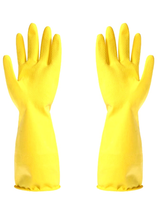 Pair Of Cleaning Gloves Yellow 150 x 20mm