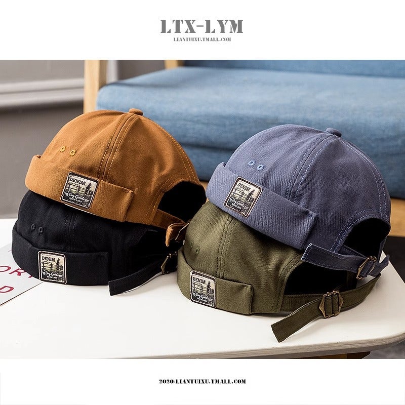 Japanese Style British Vintage Melon Leather Hat Men'S Four Seasons Hip Hop Korean Style Beret Street Hipster Brimless Landlord Hat Women - Image 4